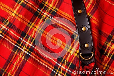 a detailed closeup of macDonald kilt, capturing intricate patterns and textures, Generative AI Stock Photo