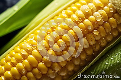 Closeup view of fresh corn Stock Photo
