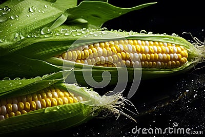 Closeup view of fresh corn Stock Photo