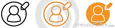 Detailed Edit User Icon for Profile Management and Interface Graphics Crucial for Representing User Profile Editing and Vector Illustration