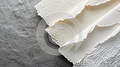 Detailed Exploration of Paper Texture, Showcasing Intricate Fibers and Subtle Variations Stock Photo