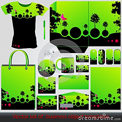 Detailed floral corporate templates Vector Illustration