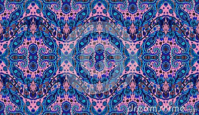 Detailed floral and paisley seamless pattern. Vector Illustration