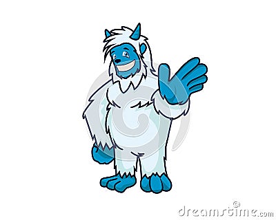 Detailed Friendly and Attractive Yeti Mascot and Character Illustration Vector Illustration