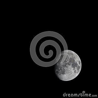Detailed half moon picture. Stock Photo