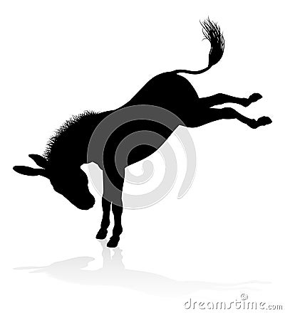 Donkey Animal Silhouette Vector Illustration