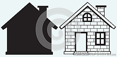 Detailed house icon Vector Illustration