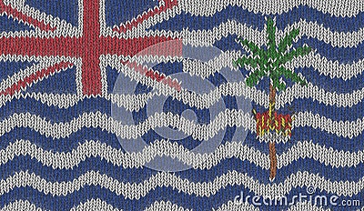 Detailed Illustration of a Knitted Flag of British Indian Ocean Territory Stock Photo
