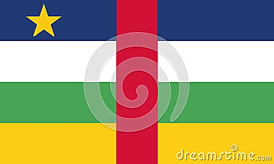 National Flag Central African Republic Vector Illustration