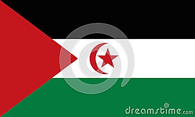 National Flag Democratic Arab Republic Vector Illustration