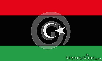 National Flag Libya Vector Illustration