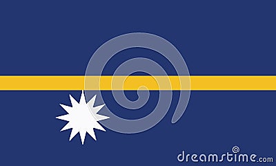 National Flag Nauru Vector Illustration