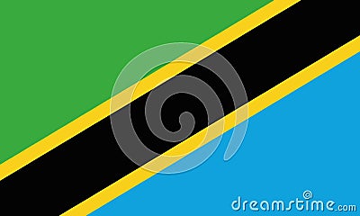 National Flag Tanzania Stock Photo