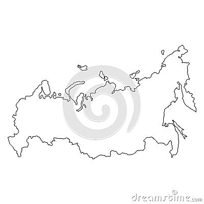 Russia Outlline Map. Stock Photo