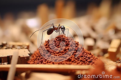 detailed look at anthill construction material Stock Photo
