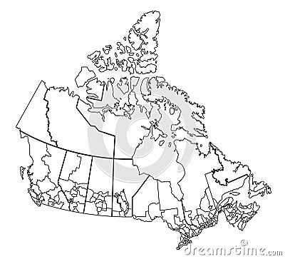 Map of Canada Stock Photo