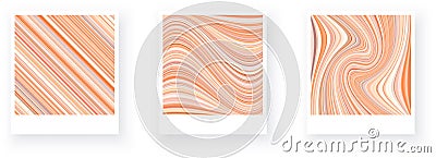 Detailed peach fuzz striped geometric pattern composed of big amount of thin peach and orange stripes Vector Illustration