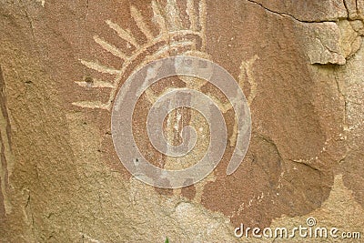 Detailed Petroglyph 2 Stock Photo