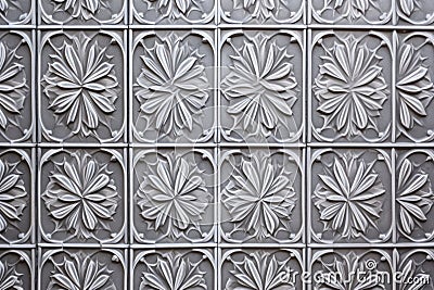 detailed photo of matte gray cement tile Stock Photo