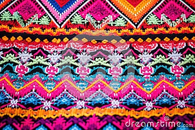 detailed shot of an authentic handmade textile Stock Photo