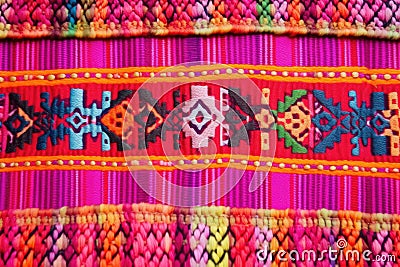 detailed shot of an authentic handmade textile Stock Photo