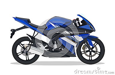 Blue motor bike Vector Illustration