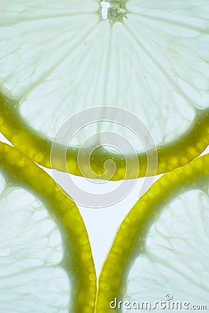 Detailed of Sliced Lemon Stock Photo