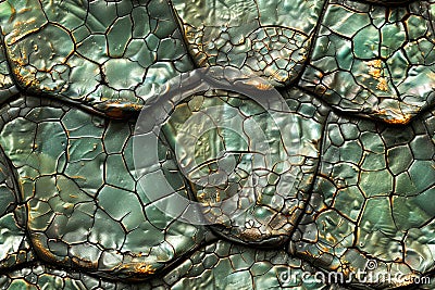 Detailed Textured Surface of Natural Greenish Grey Dragon Skin Pattern for Background Use Stock Photo