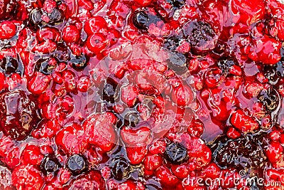 Detailed top view of wildberry ca Stock Photo