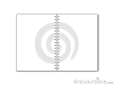 Detailed vector blank paper notebook with circular binding Vector Illustration