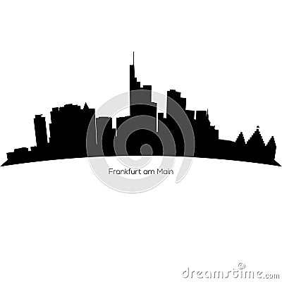 Detailed vector Frankfurt skyline. Frankfurt am Main Vector Illustration