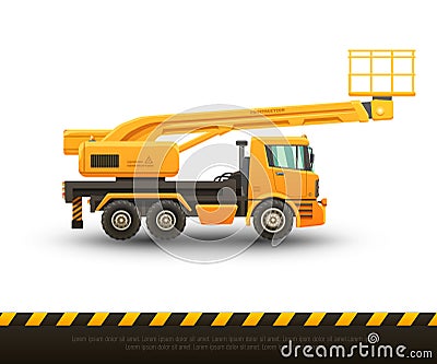 Detailed vector illustration of lift truck. Vector Illustration