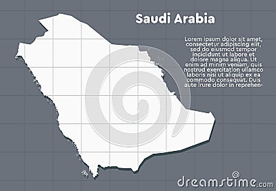 Vector map Saudi Arabia, Asia outline country Vector Illustration