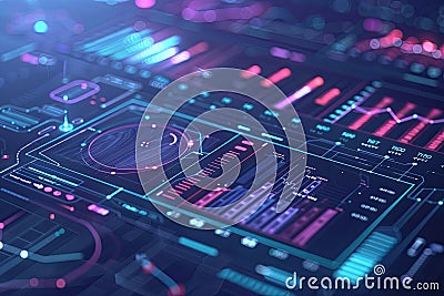 Close Up View of Computer Processor Stock Photo