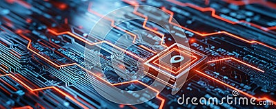 Detailed view of an encrypted message being decrypted on a computer Stock Photo