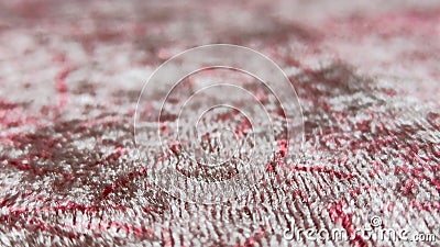 Detailed view of pink fabric texture background. Traditional ethnic texture carpet design. Stock Photo