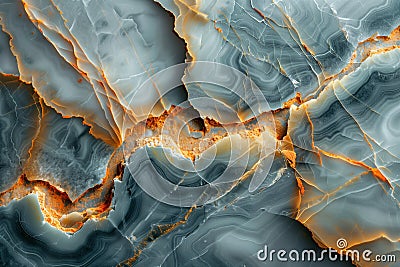 Detailed view of a smooth and shiny marble surface, showing intricate details and patterns Stock Photo