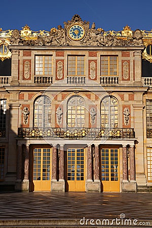 Detailed view on Versailles Castle Editorial Stock Photo