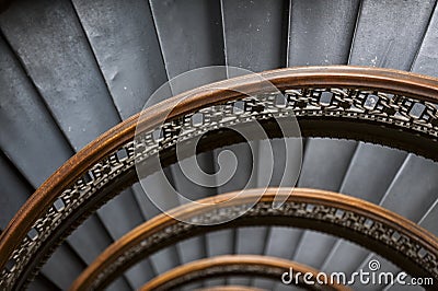 Arrott Building - Half Circular Spiral Marble Staircase - Downtown Pittsburgh, Pennsylvania Stock Photo