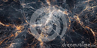 detailed visualization of neural network connections, glowing synapses and neurons. abstract image concepts in Stock Photo