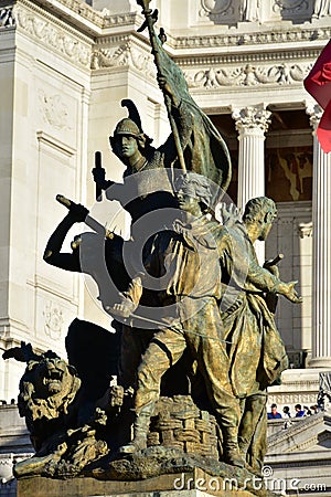 Details of Altair of the Fatherland, Rome Italy Stock Photo