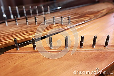 Details of ancient harp Stock Photo