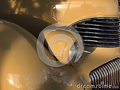 Details of an antique automobile Stock Photo