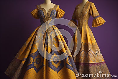 Details of the applications in Anatolia crafts. Women's clothing. generative ai Stock Photo