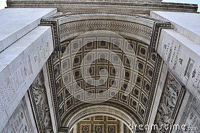 Details of Arc de Triomphe in Paris Arch of Triumph Stock Photo