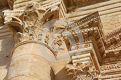 Details of Arch of Hadrian, Jordan Stock Photo