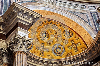 Art inside the Pantheon of Rome Editorial Stock Photo