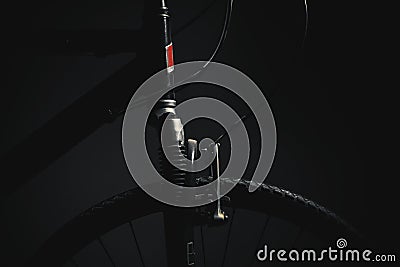 Details of a Bicycle Wheel Stock Photo