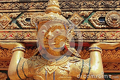 Details in the Buddhist temple, the deity Stock Photo