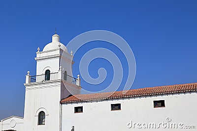 Details of the building of the old colonial wine maker Bodega El Esteco at Cafayate Editorial Stock Photo